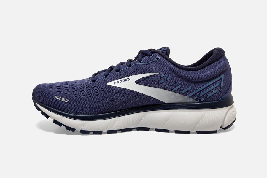 Brooks Ghost 13 Road Running Shoes Mens - Navy/Silver - EXFVS-4096